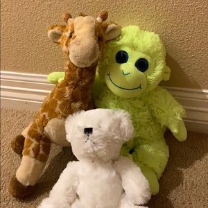 Cute mix of stuffed animals